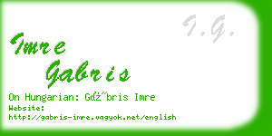 imre gabris business card